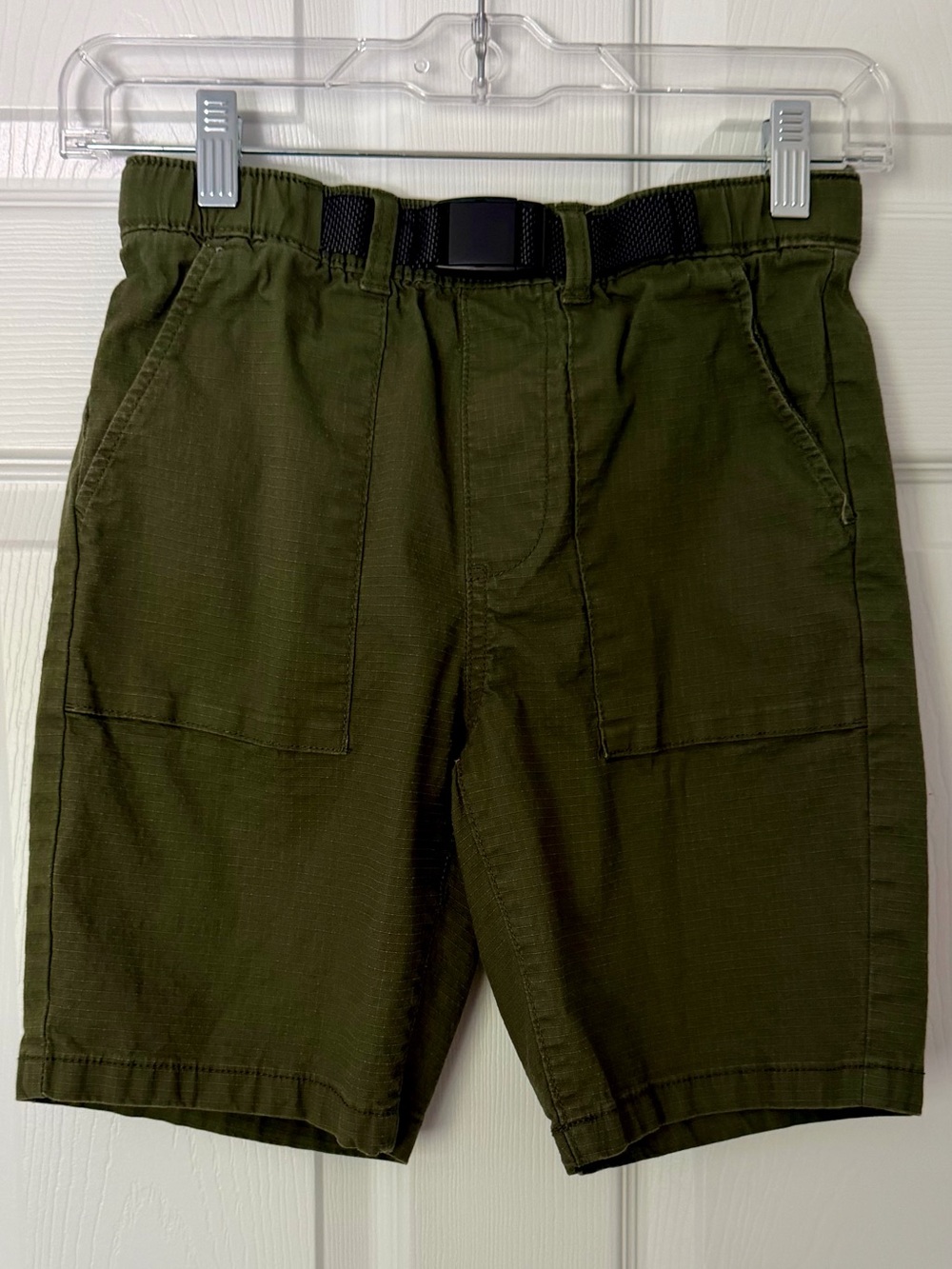 Boys Wonder Nation Twill Shorts - Olive Green - Size L (10-12) - Like New
